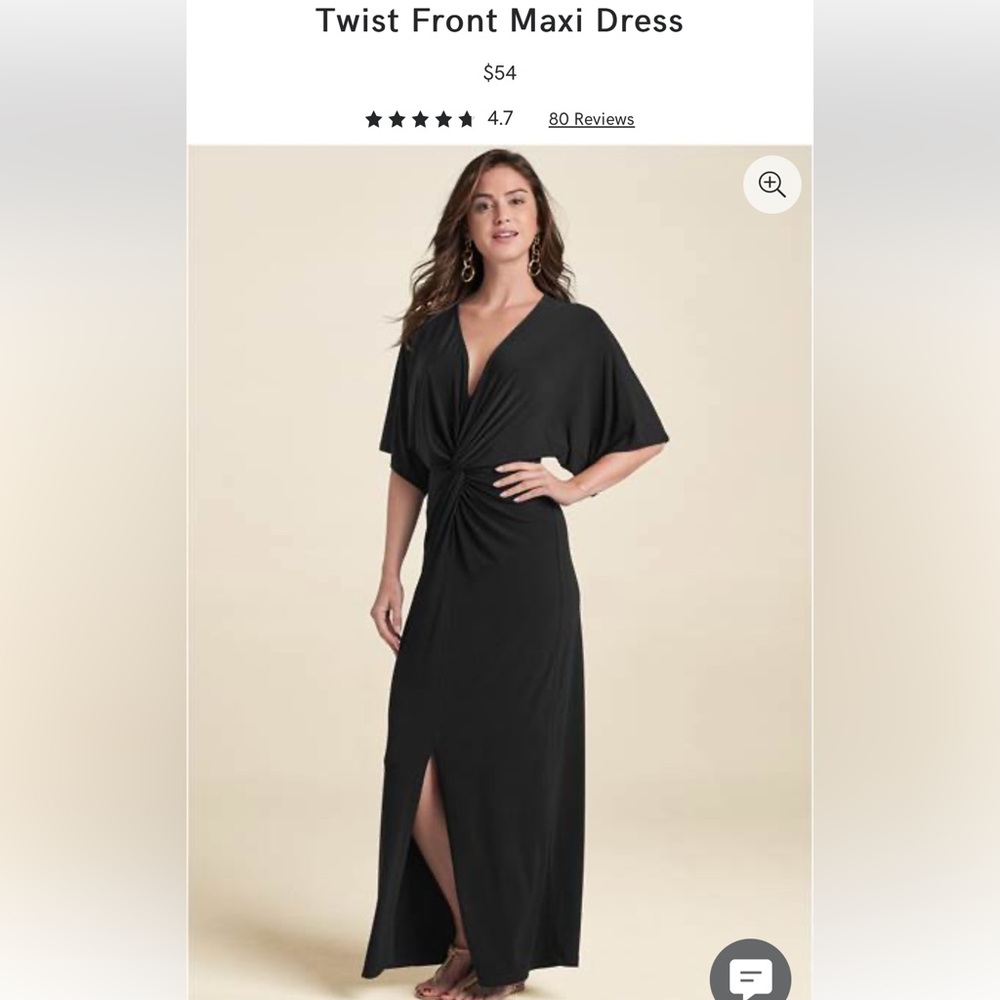 Venus Twist Front Maxi Dress